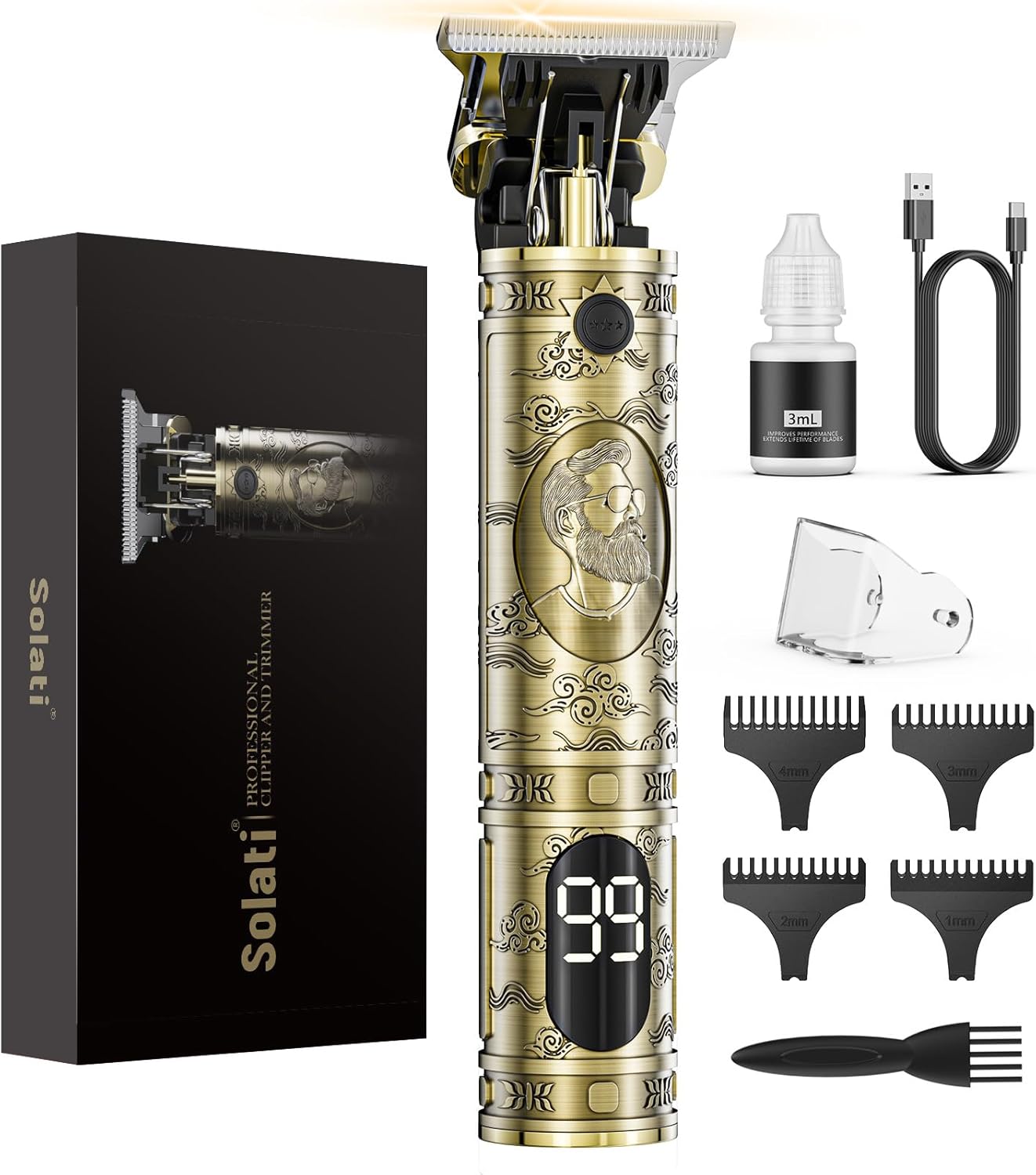 Solati Hair Clippers for Men, Professional Hair Trimmer Zero Gapped