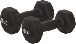 Sunny Health & Fitness Neoprene Coated Hex Shaped Dumbbell Non-Slip Fitness