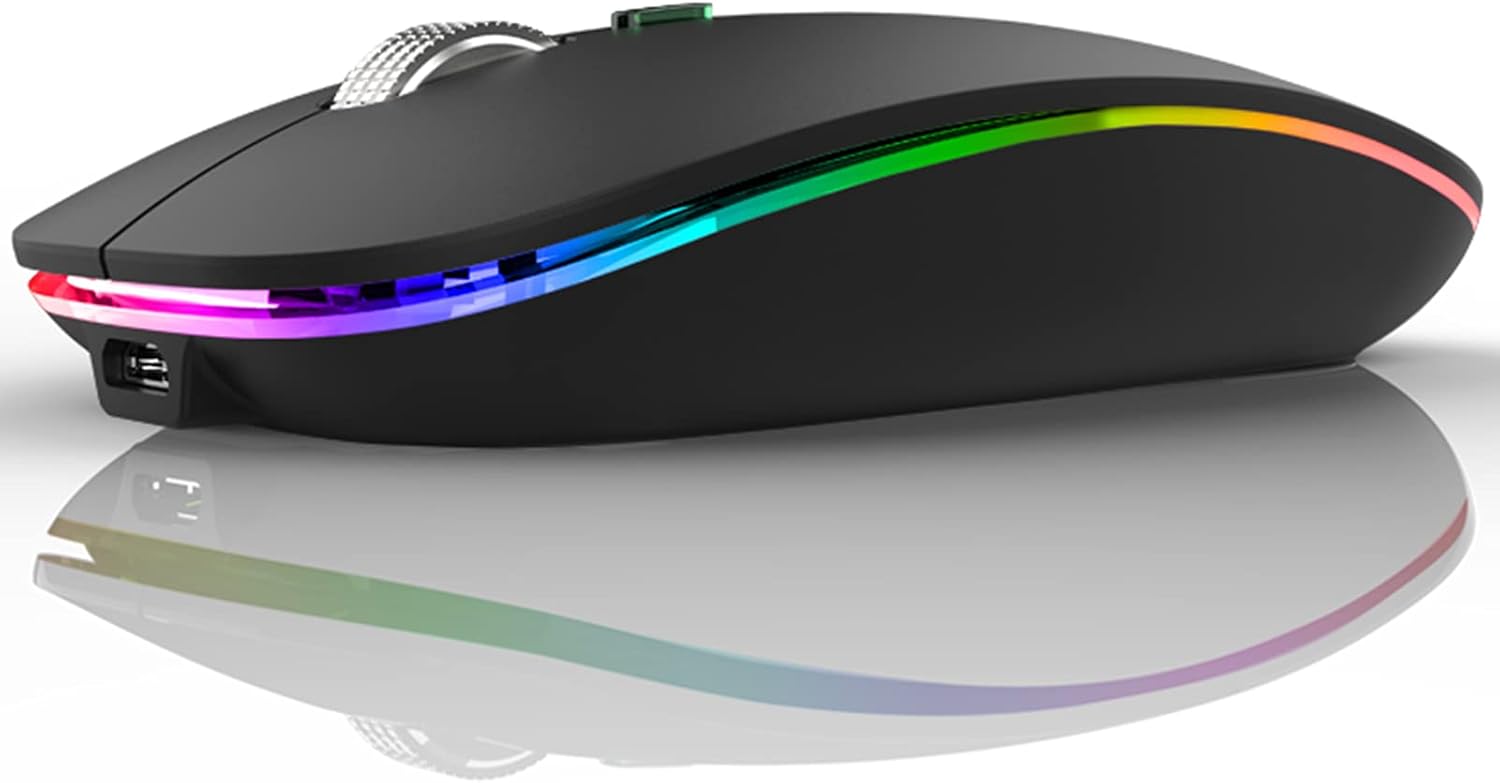 TENMOS Wireless Bluetooth Mouse, Rechargeable Silent Mouse
