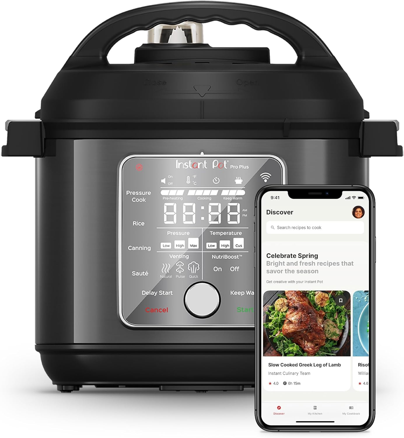 Instant Pot Pro Plus 10-in-1 Smart Pressure Cooker, 6 Qt