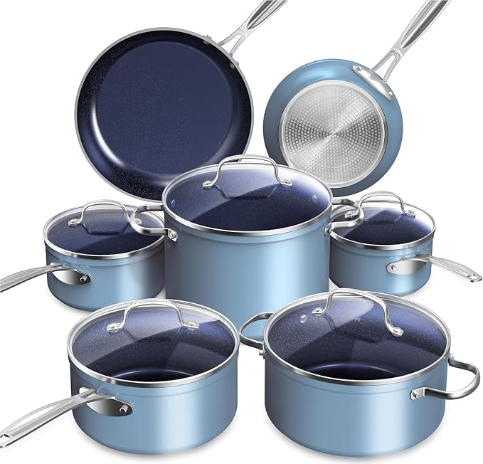DUXANO 14-Piece Non-Stick Ceramic Cookware Set
