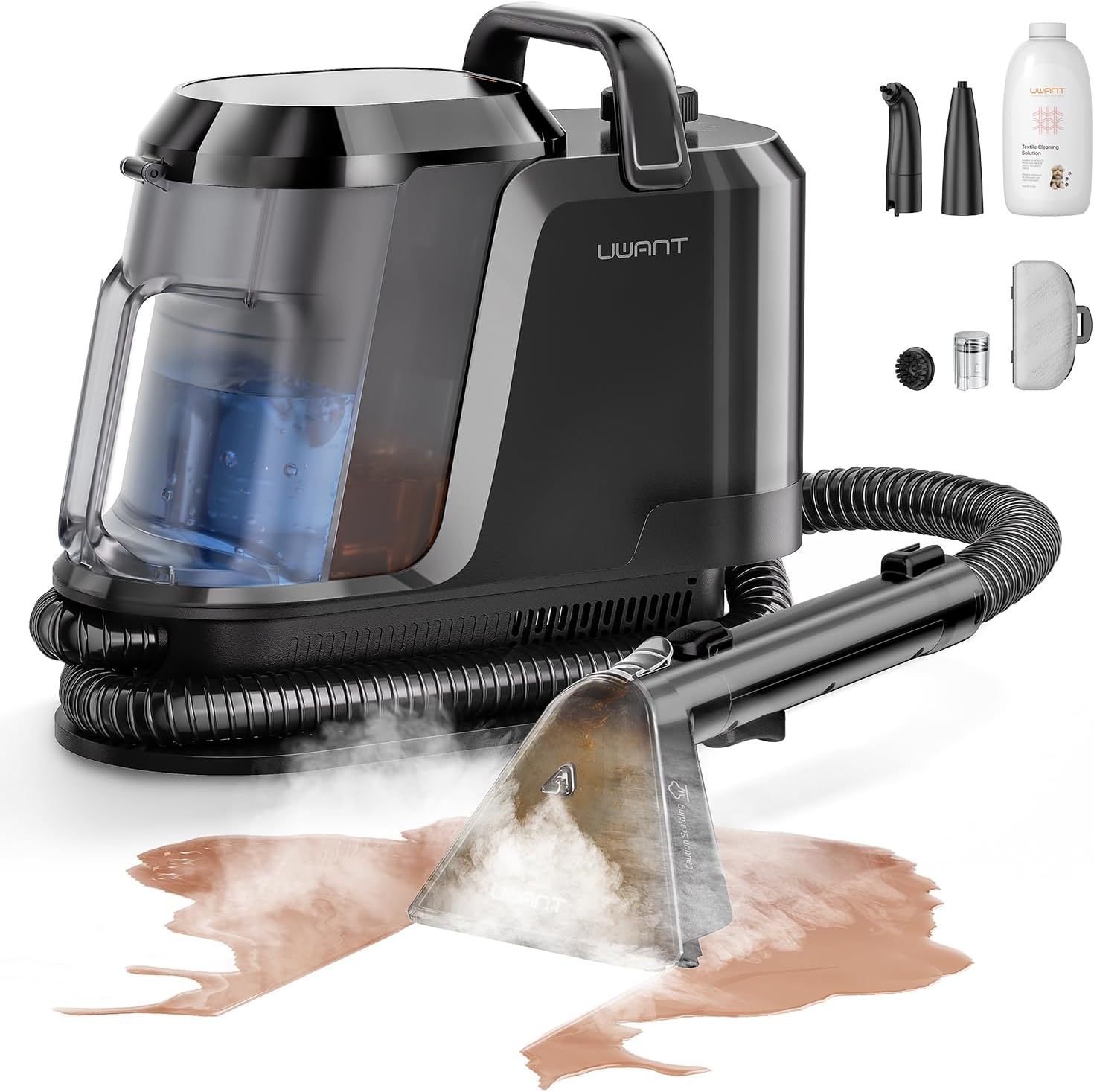 DEVOAC VM6 Scrubbing Steam Mop with Rotating Mop Pads, 10 in 1 Steam Mop