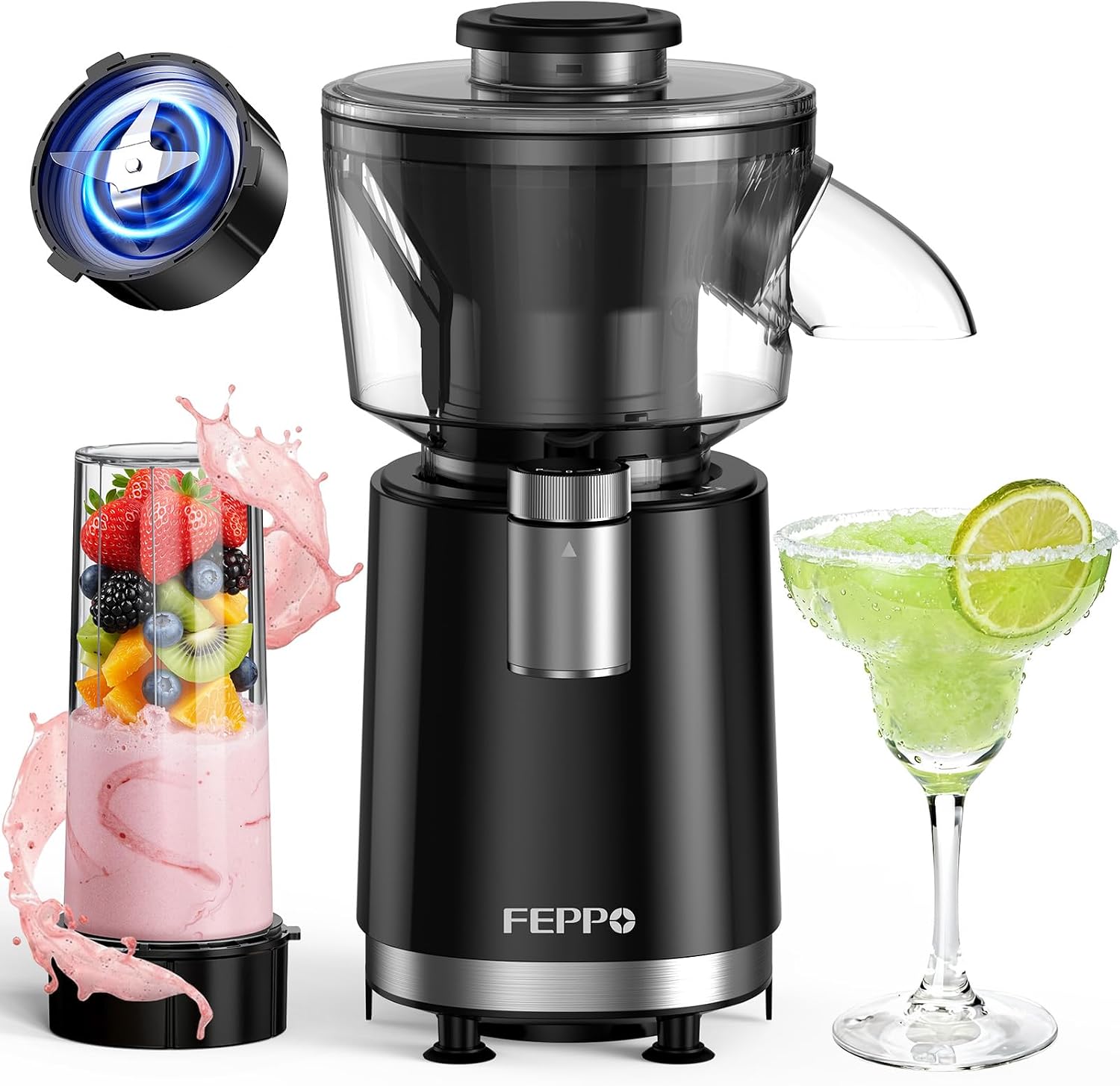 FEPPO Snow Cone Machine & Smoothie Blender 2-in-1, 700W Powerful Shaved Ice Machine