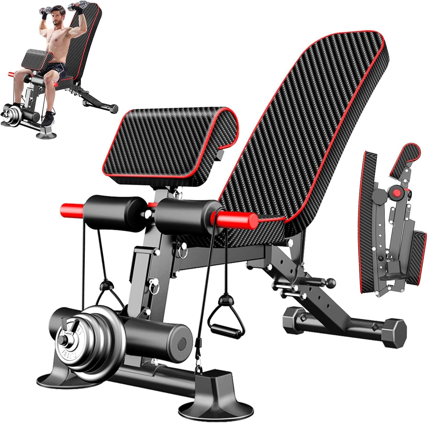 Adjustable Weight Bench - Utility workout Benches for Exercise