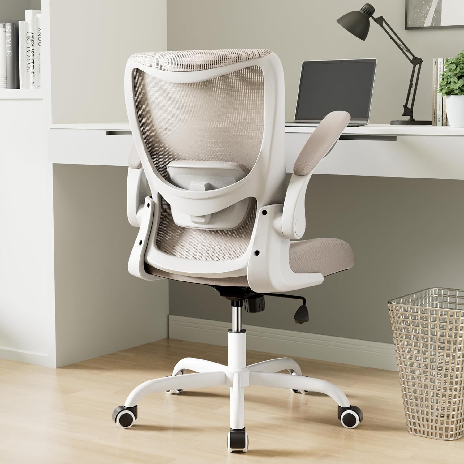 MUXX.STIL Ergonomic Mesh Office Chair with Adjustable Lumbar Support & Flip-Up Armrests