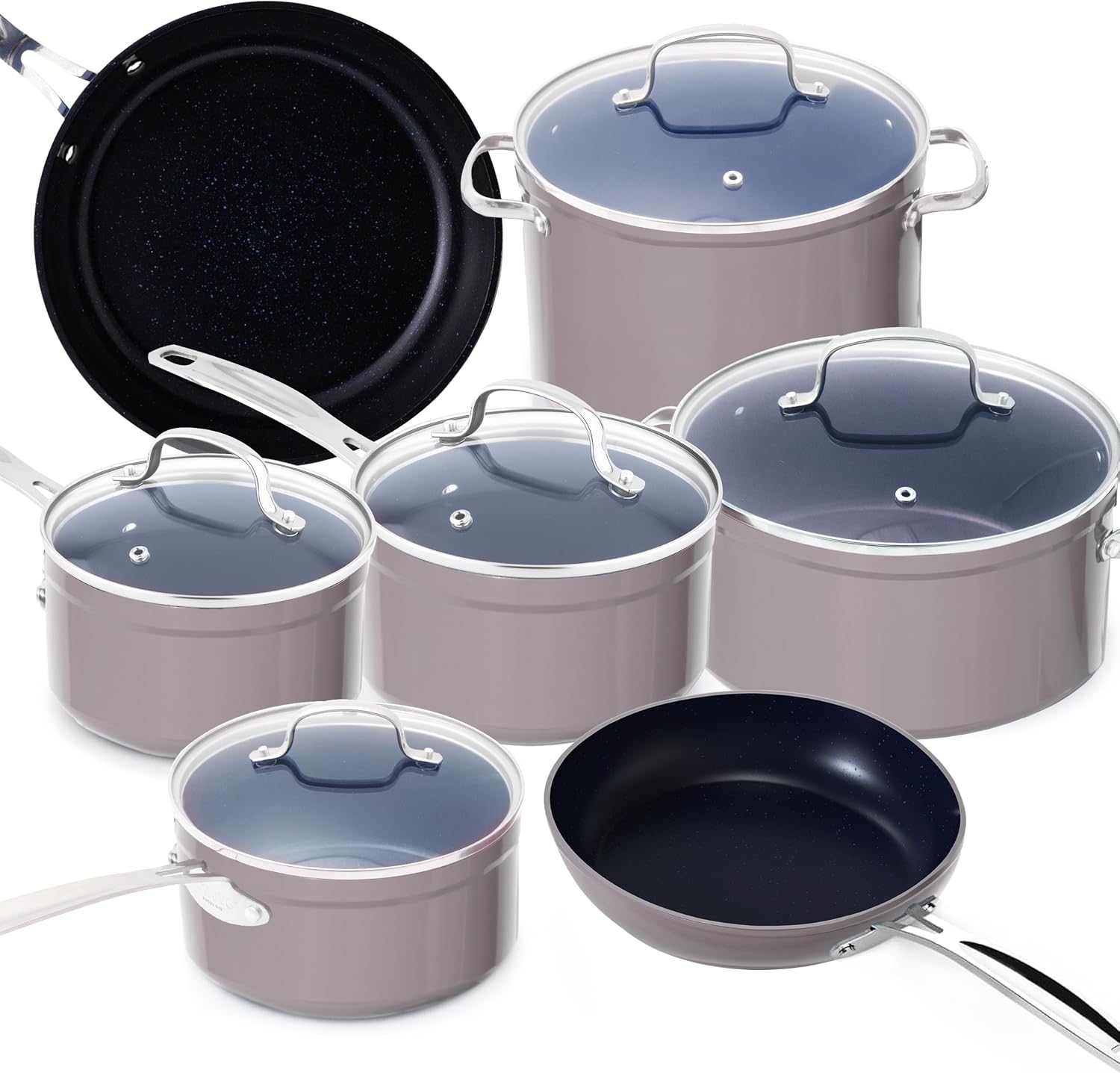 Nuwave 12-Piece Forged Ceramic Cookware Set with G10 Duralon Nonstick