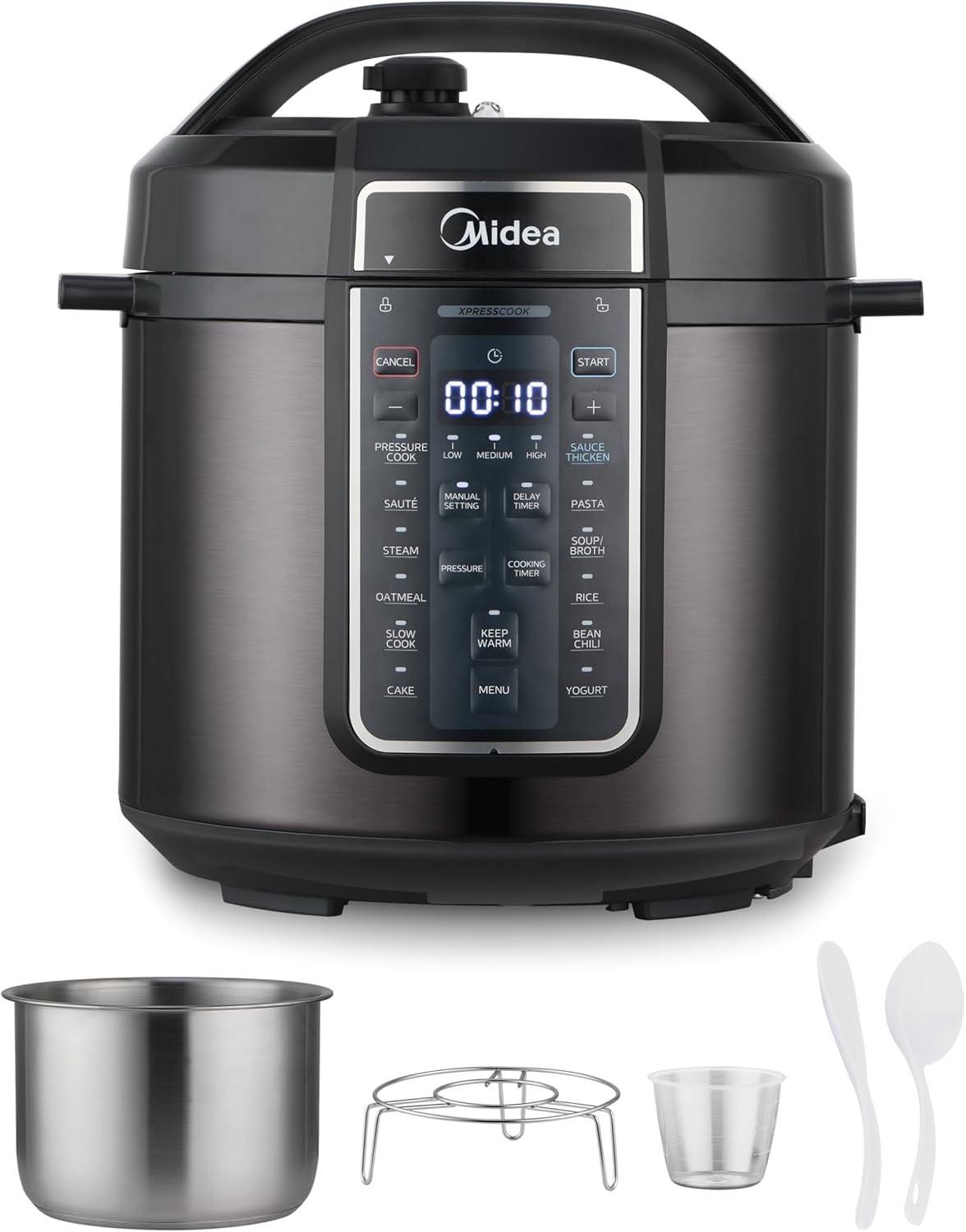 Midea 12-in-1 Electric Pressure Cooker 6Qt Stainless Steel