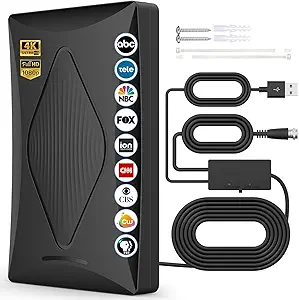 2026 Indoor TV Antenna for Smart TV, Long Range HDTV Antenna