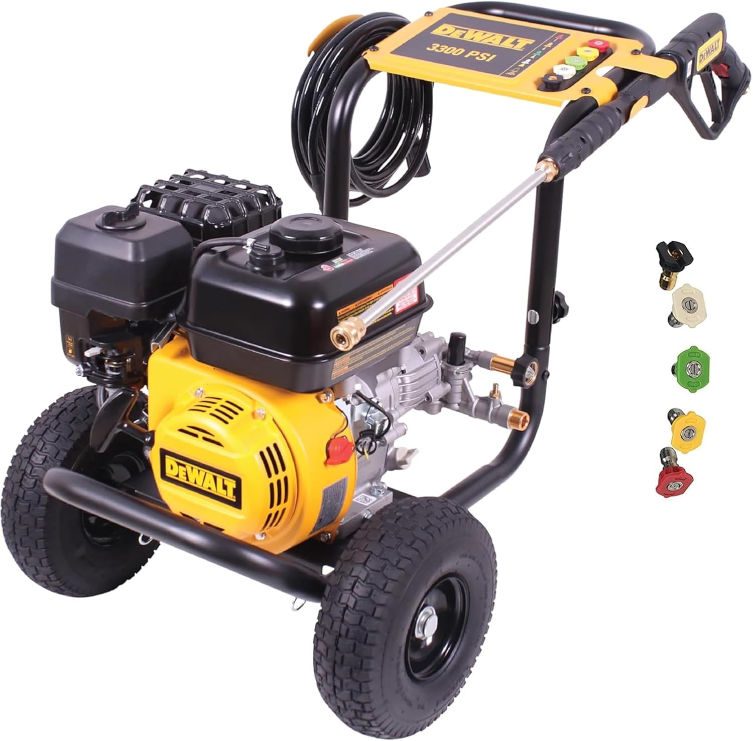 DeWalt 3300 PSI Gas Pressure Washer with 5 Nozzles & 25-ft Hose
