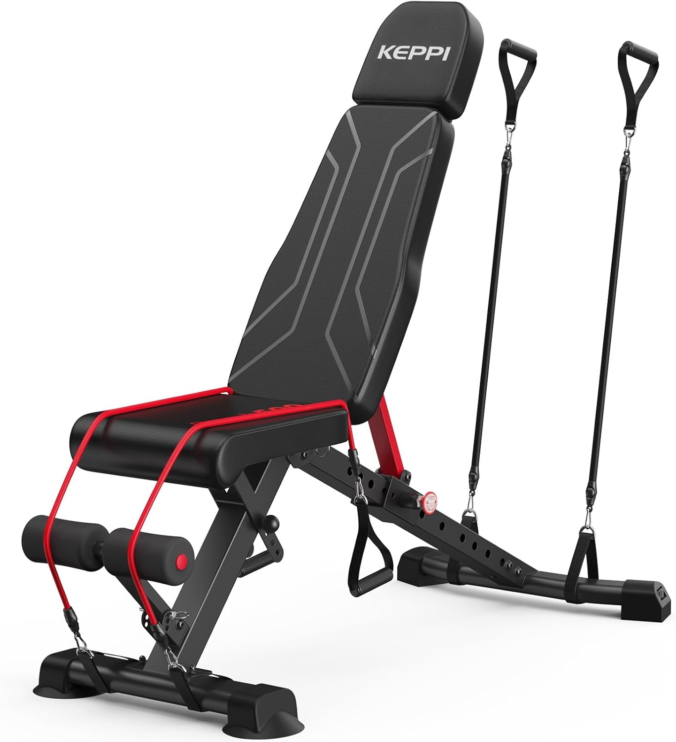 Keppi 900LB Weight Bench, Adjustable Foldable Workout Bench Press
