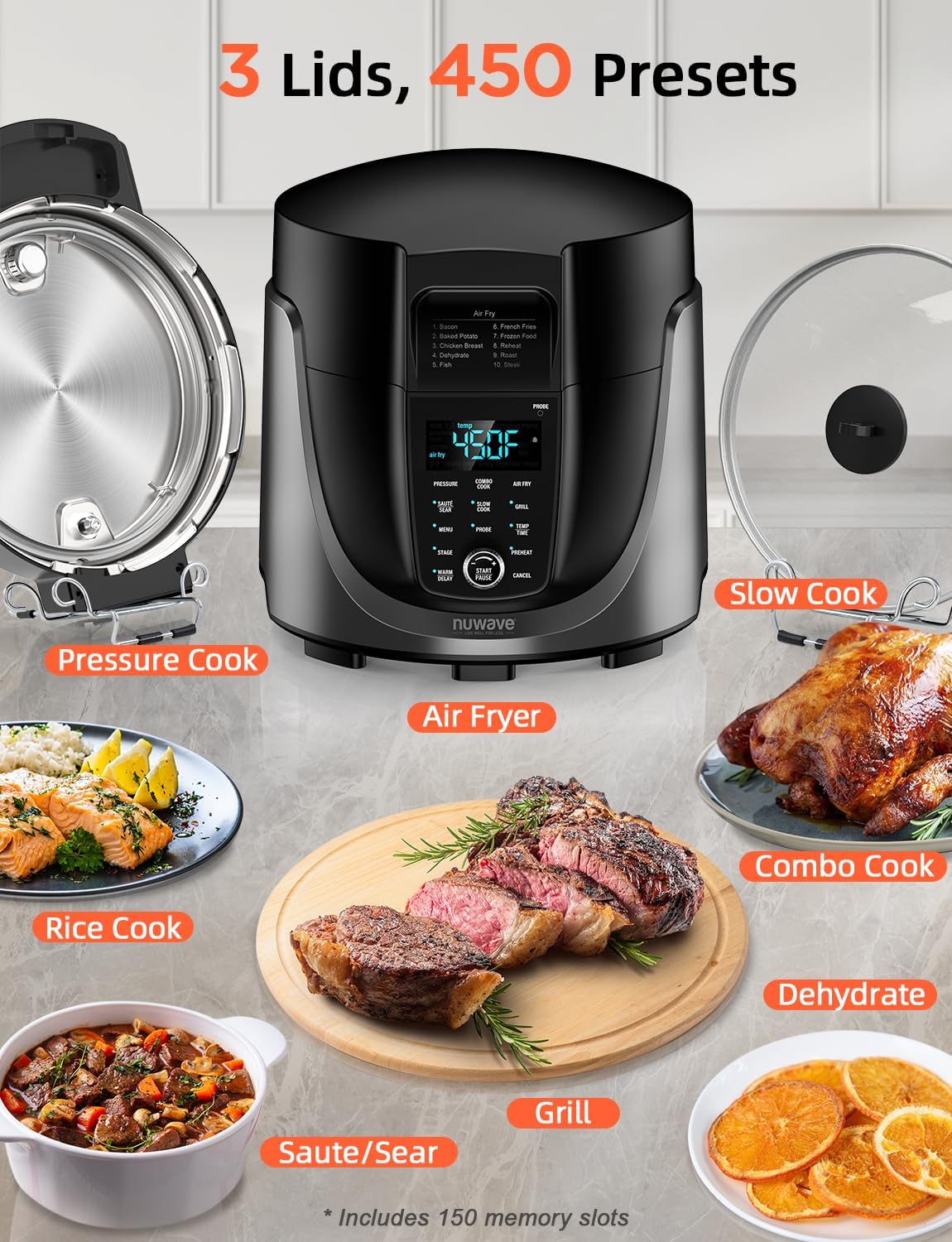 Nuwave Duet Electric Pressure Cooker & Air Fryer Combo