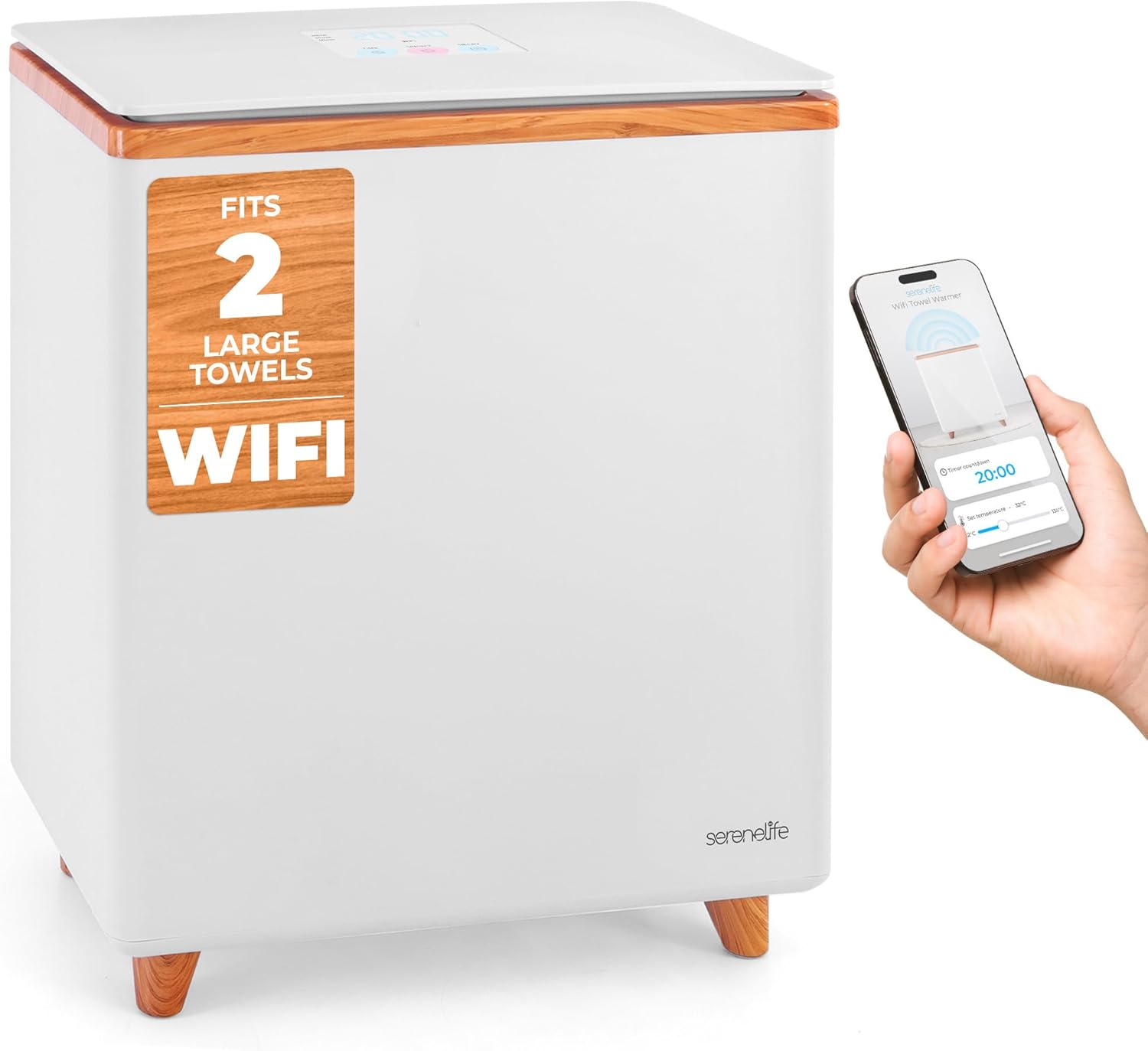 SereneLife WiFi Luxury Towel Warmer for Towels, Blankets & Bathrobes
