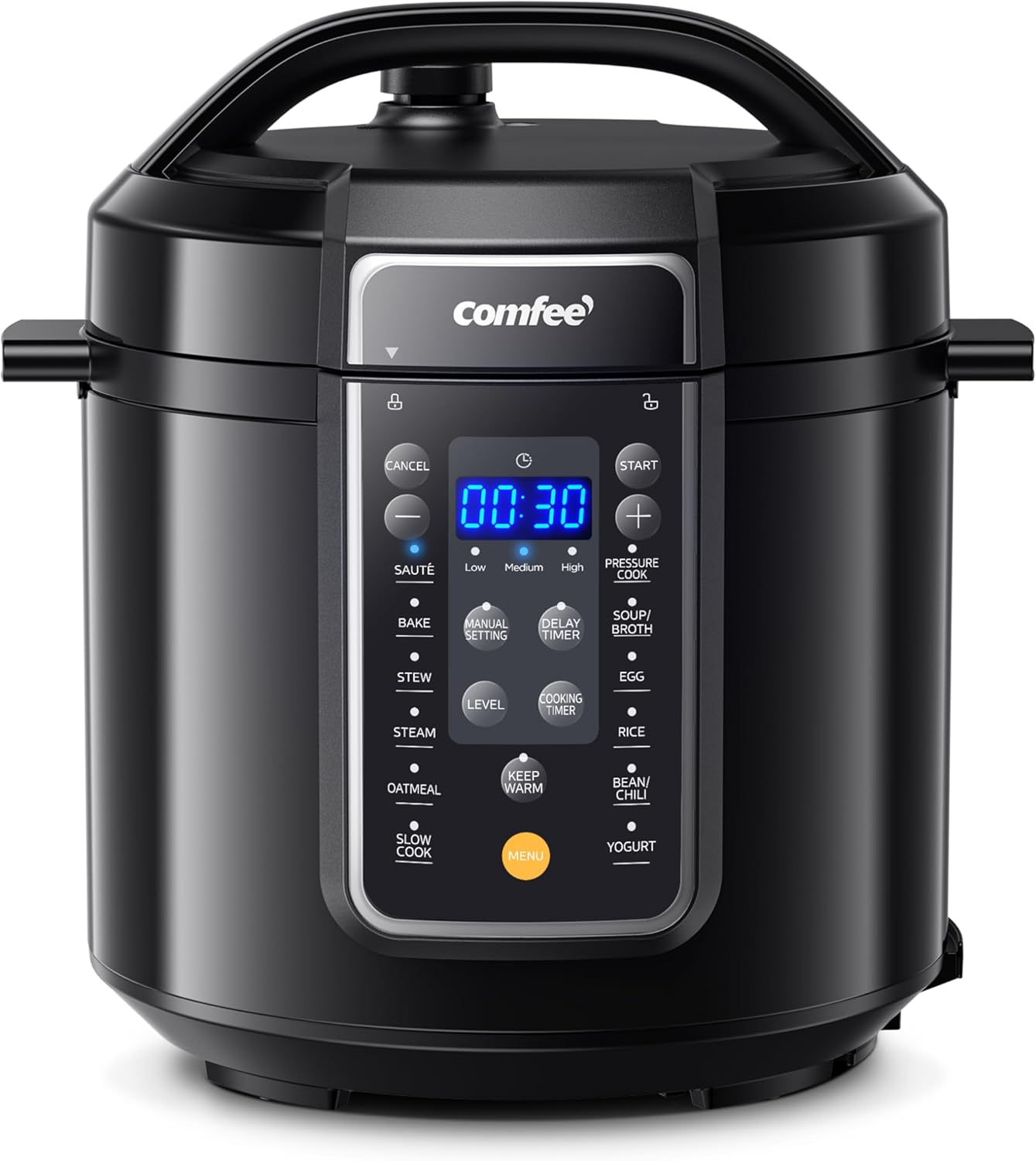 COMFEE' 9-in-1 6Qt Electric Pressure Cooker with 14 Presets