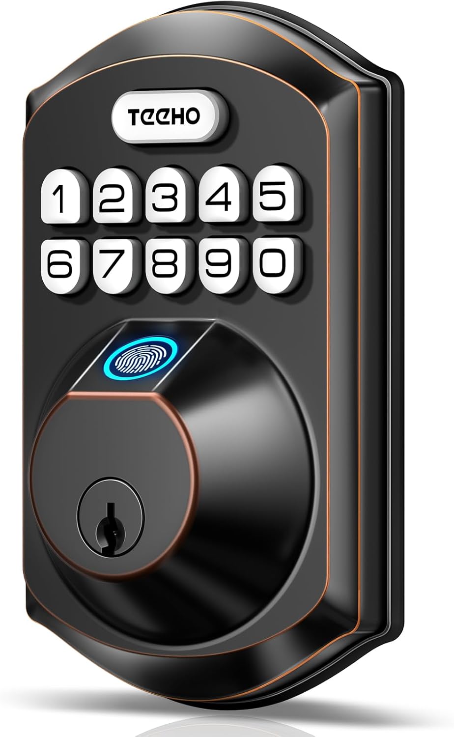 TEEHO TE002 Fingerprint Door Lock - Keyless Entry Electronic Keypad Deadbolt