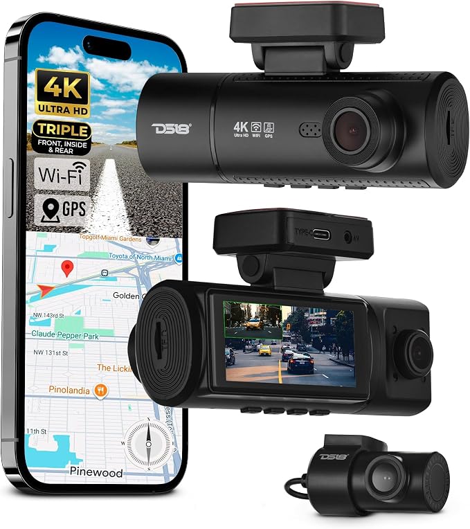DS18 Eagle-F3 4K Triple Dash Cam