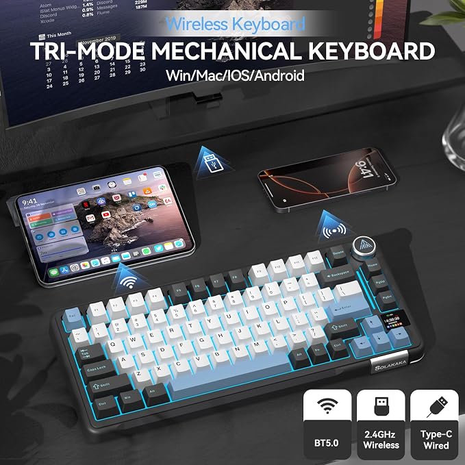 SOLAKAKA A75 Pro Compact RGB Keyboard