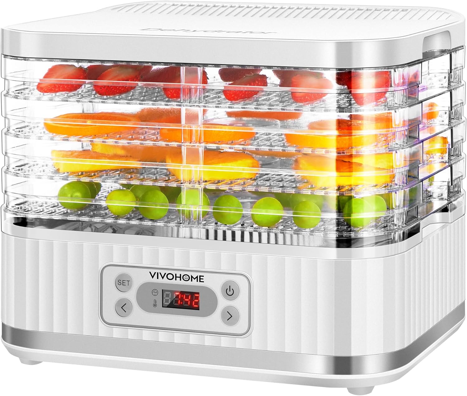 VIVOHOME Electric 5-Tray Food Dehydrator Machine, 400W