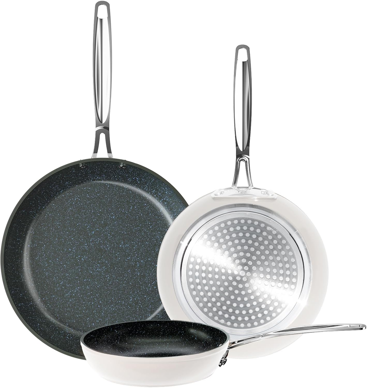 Nuwave 3-Piece 8", 10", 12" Forged Lightweight Frying Pan Set