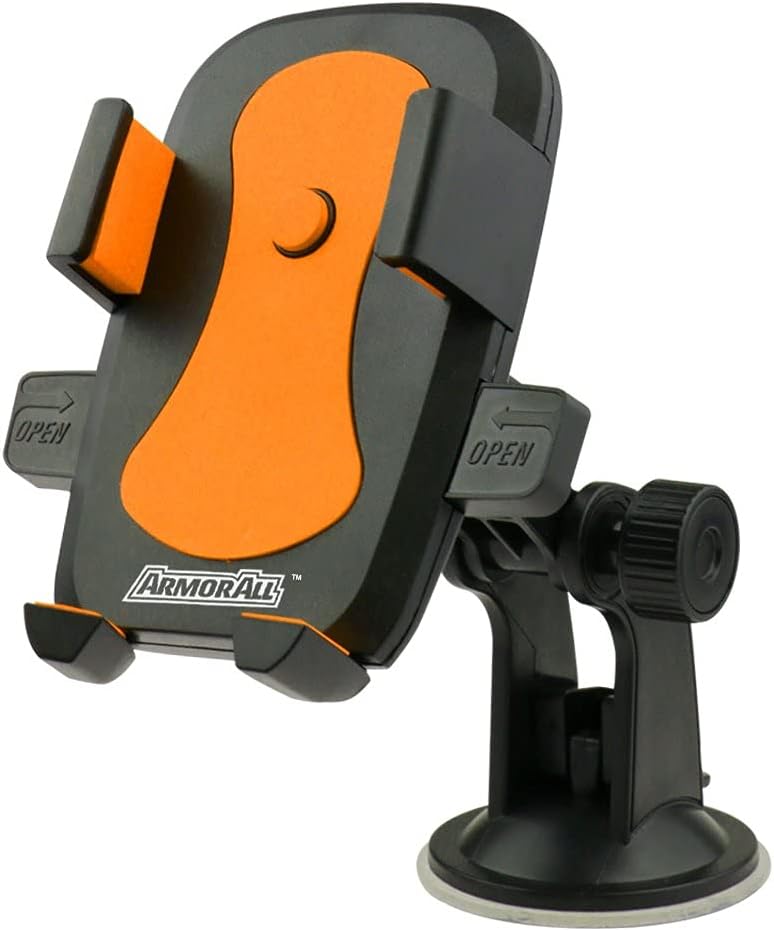 Armor All Phone Mount for Cars, 3-in-1 Phone Holder, Suction Dashboard, Windshield, & Vent Mount, 360° Rotation