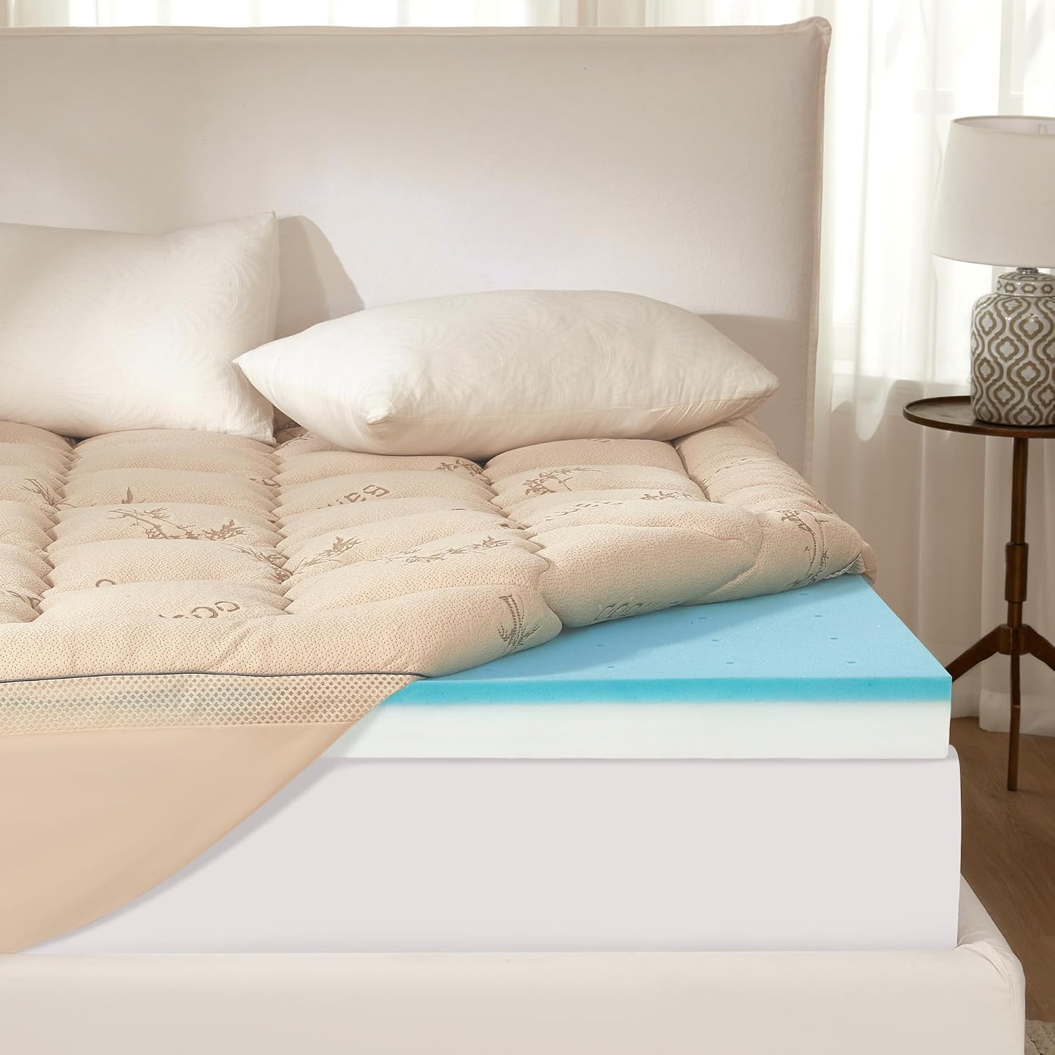 4-Inch Dual-Layer Memory Foam Topper