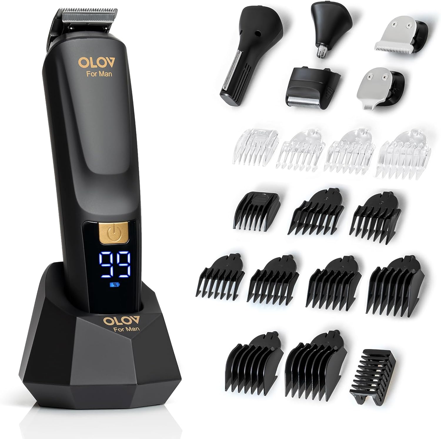 OLOV For Man Beard Trimmer, 21 Piece All-in-One Mens Grooming Kit