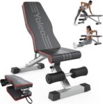Yoleo Adjustable Weight Bench for Full Body Workout; Foldable Bench