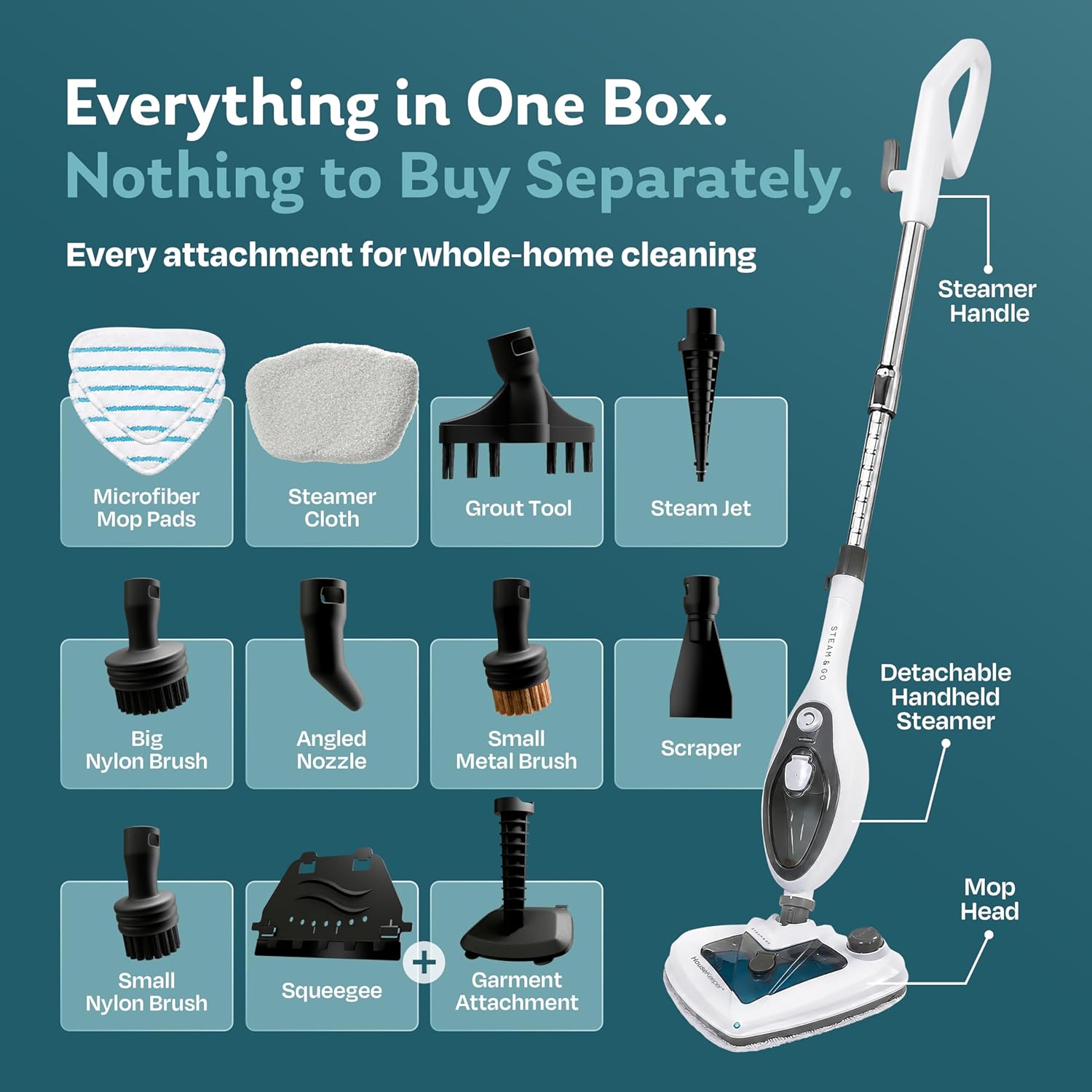 Steam & Go Advanced Steam Cleaning Station with Handheld Attachment