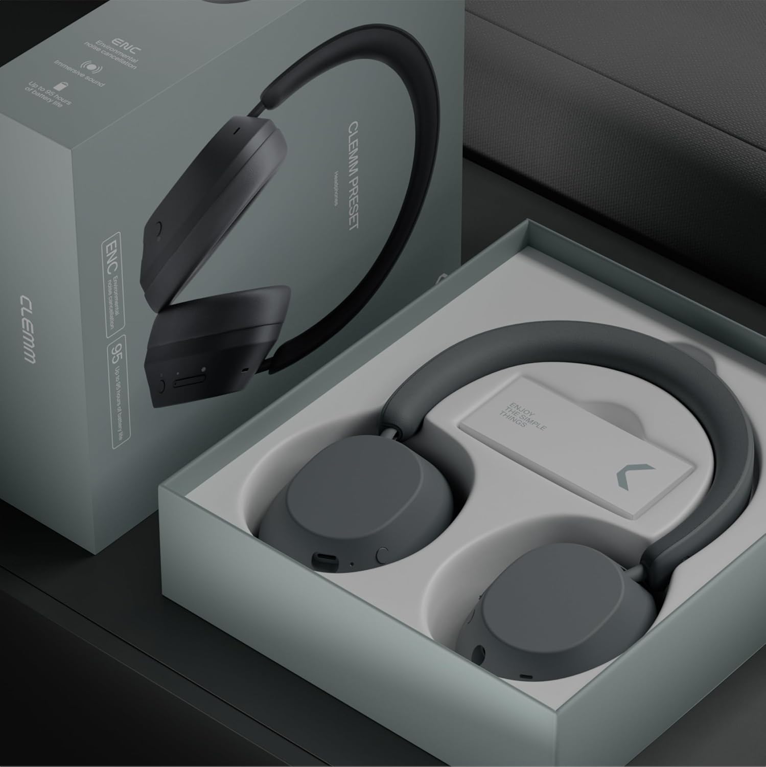 Clemm Preset Wireless Over-Ear Headphones with 95-Hour Battery Life