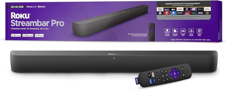 Roku Streambar Pro | 4K HDR Streaming Device & Cinematic Roku Soundbar