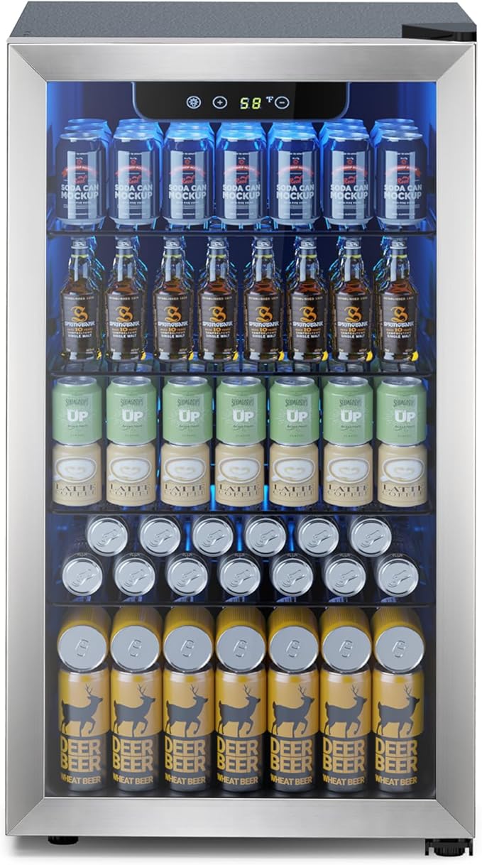 Electactic Mini Fridge 130 Can Beverage Refrigerator Cooler