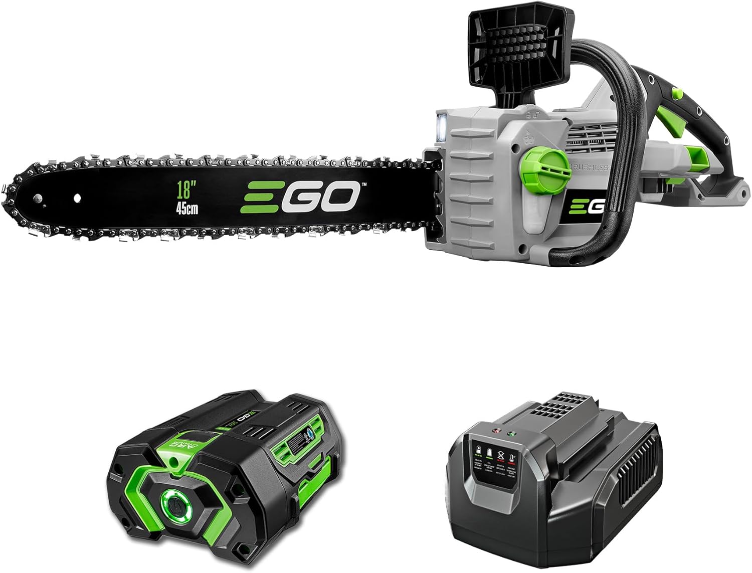 EGO POWER+ 18” Battery Powered Cordless Chainsaw – CS1804