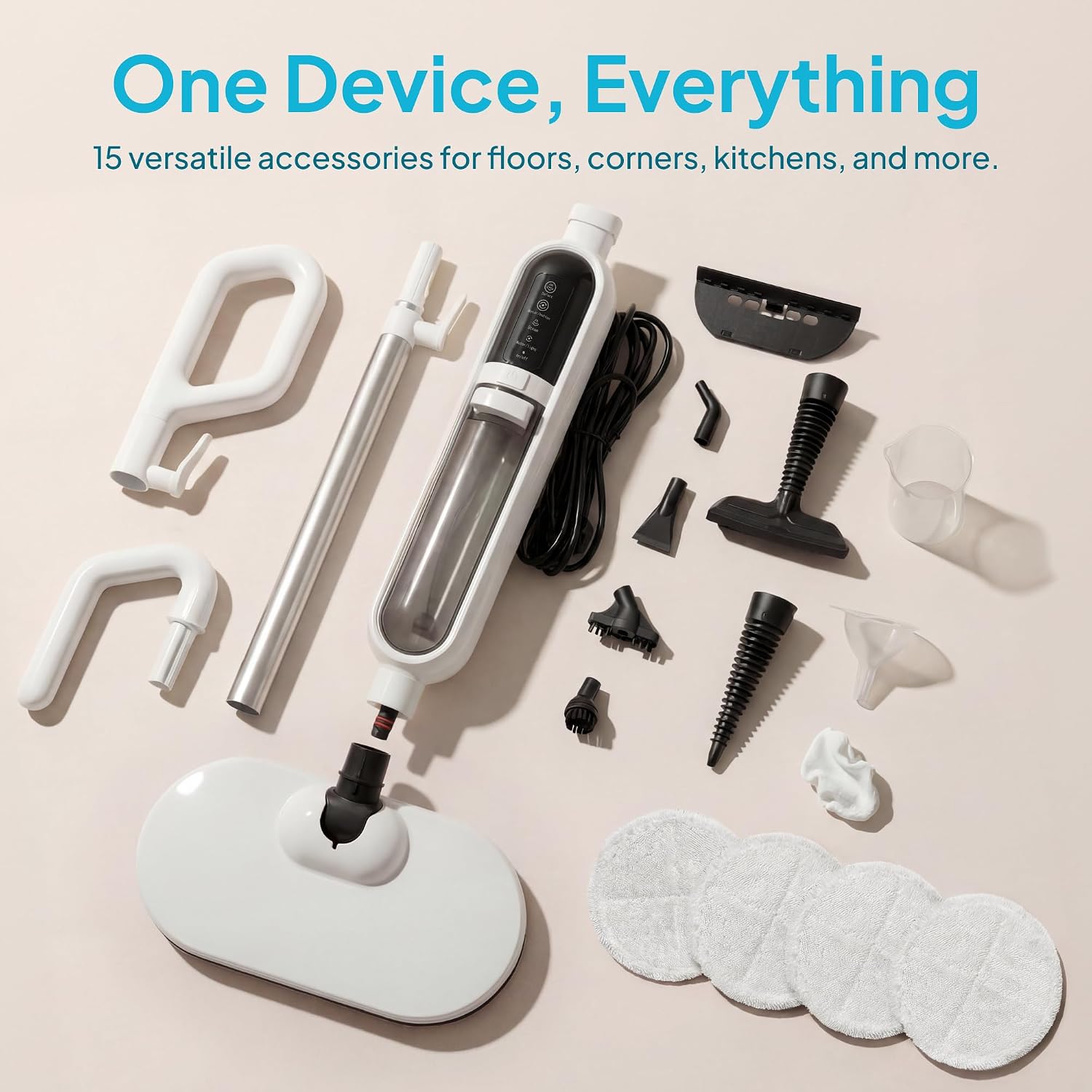 Livatro Multi-Surface Steam Cleaning System with Rotating Mop Pads
