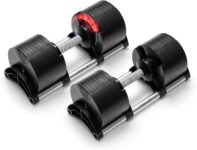 FF Finer Form NUOBELL Adjustable Dumbbells 5-80 lbs: Replace 16 Sets, Ideal for Home Gym