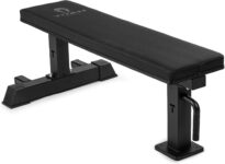 Titan Fitness Elite Series Single Post Flat Bench, 2.5″ Thick HeftyGrip Vinyl Pad