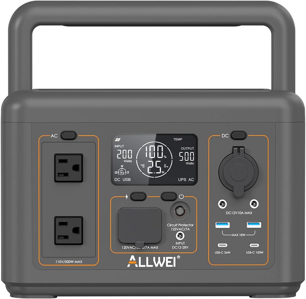 ALLWEI Portable Power Station 500W