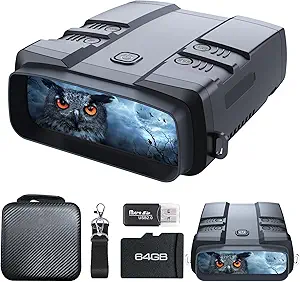 Night Vision Goggles, True 4K Night Vision Binoculars, Built-in Powerful Focusable IR, 6000mAh Rechargeable Battery
