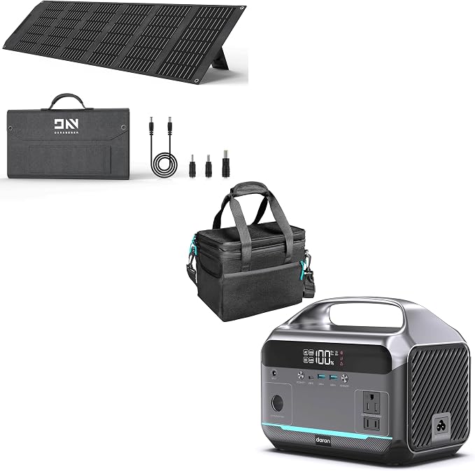 DaranEner Portable Power Station 600W with Bag,