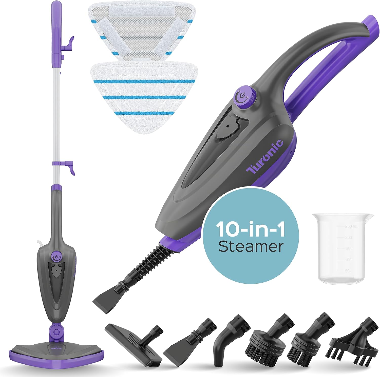 Turonic ST3 All-Surface Steam Cleaner with Portable Handheld Unit
