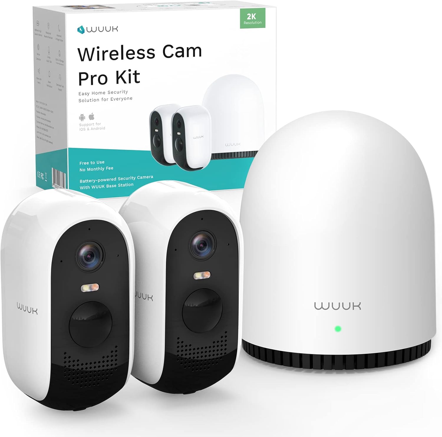 WUUK Wireless Security Camera System, 2K Home Surveillance