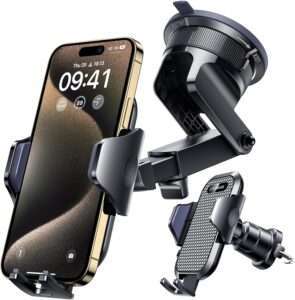 VANMASS [True Military-Grade] Car Phone Holder VANMASS [Upgraded Strongest Suction & Clip] Cell Phone Mount