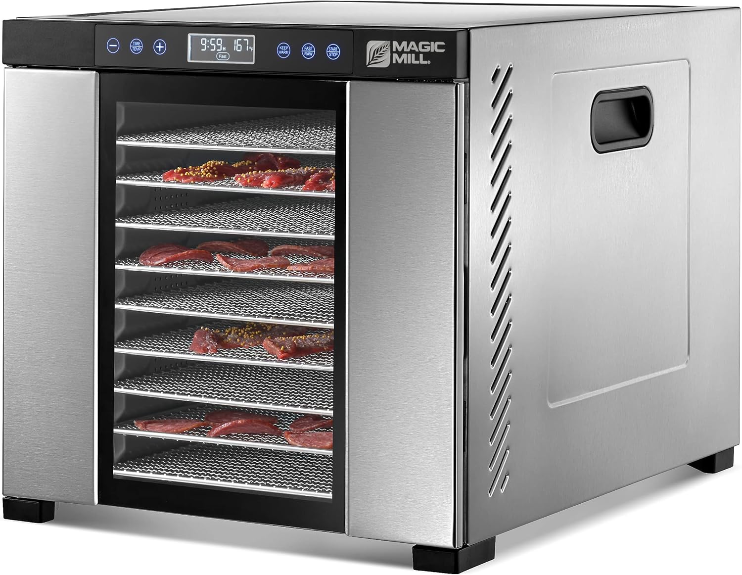 Magic Mill Food Dehydrator Machine, 11 Stainless Steel Trays