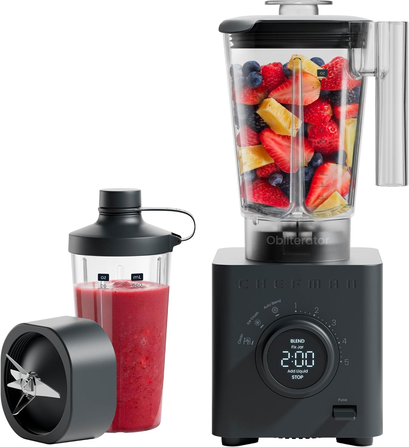 Chefman Obliterator 48 oz Countertop Blender, 1380W Motor