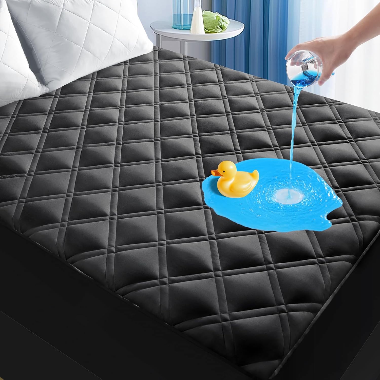 MEELUS Waterproof Queen Mattress Protector
