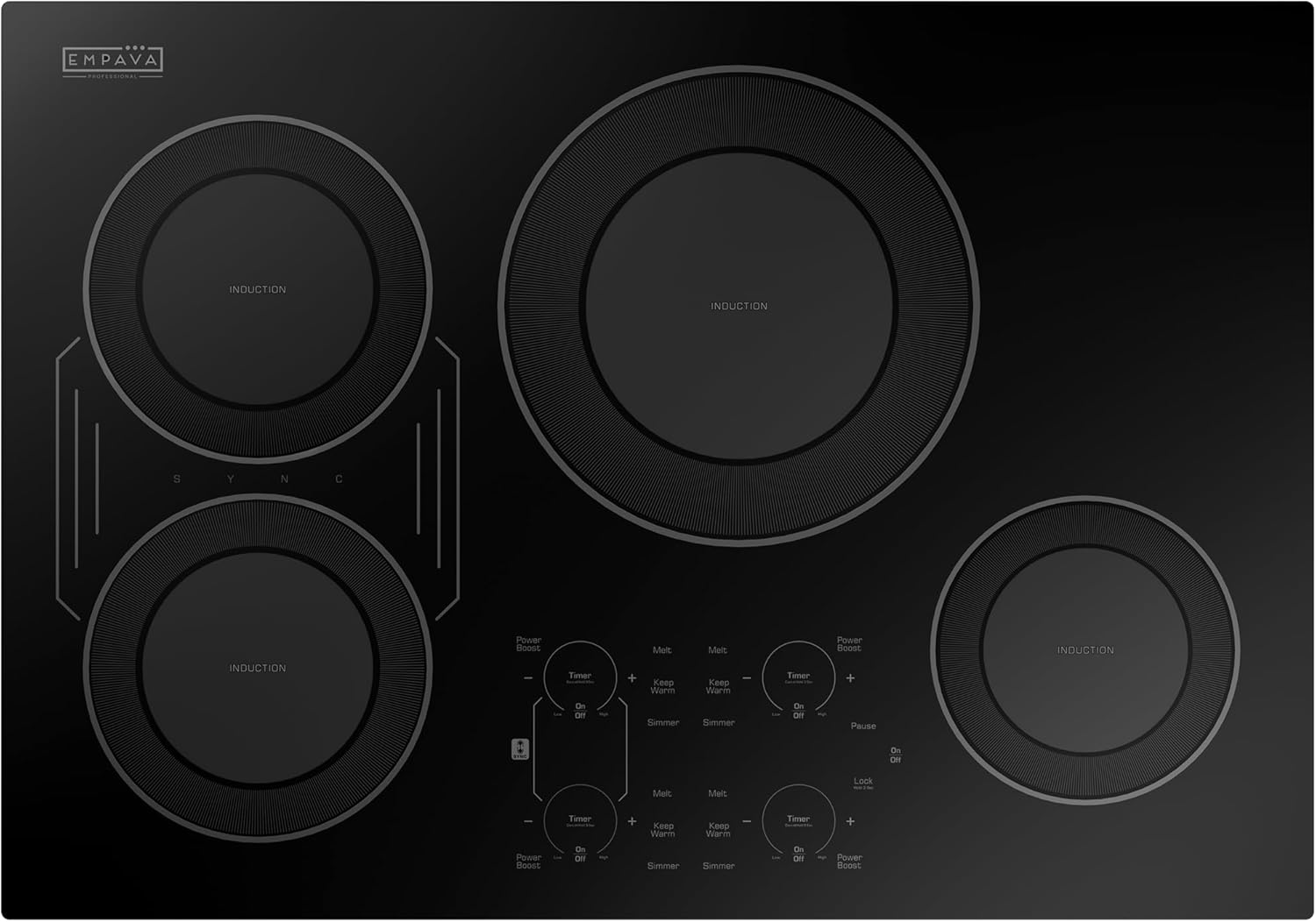 Empava 30-Inch Built-in Induction Cooktop, 4 Burner
