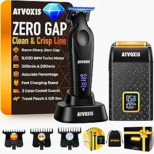 9000 RPM Razor-Sharp Zero Gap T Blade Hair/Beard Trimmer for Men
