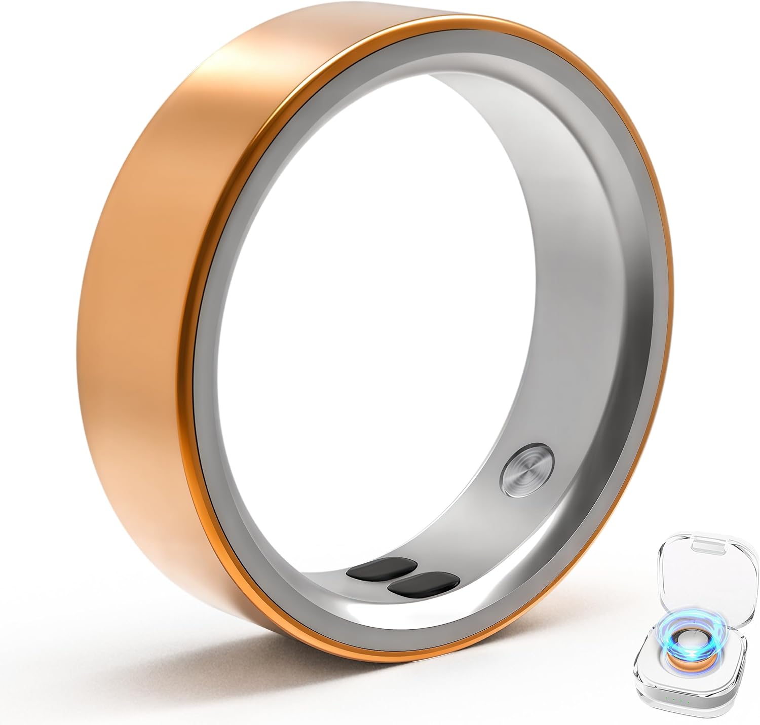Smart Ring for Women Men,Sleep Tracking Wearable,Fitness Tracker Ring with Step/Heart Rate/Blood Oxygen/Distance/Calorie,Clock Vibration