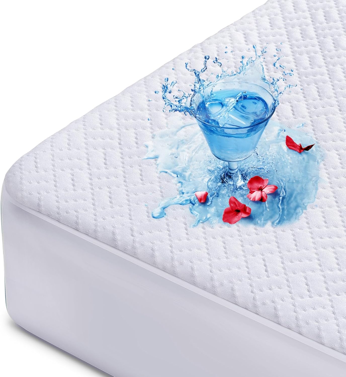 Hanherry 100% Waterproof Mattress Protector Twin XL Size
