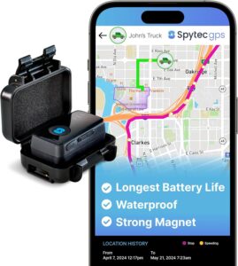 Spytec GPS Mini GPS Smart Tracker for Vehicles, Cars, Trucks, Loved Ones, GPS Tracker Device