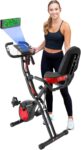 YYFITT 3-IN-1 Exercise Bike with Luminous Digits Display | Folding Stationary Bikes for Home