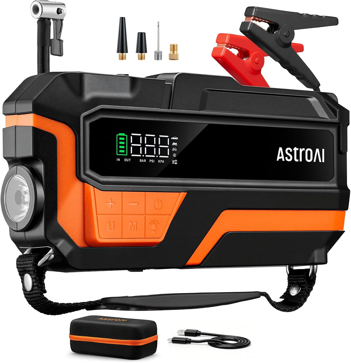 AstroAI M10 6000A Jump Starter with Air Compressor